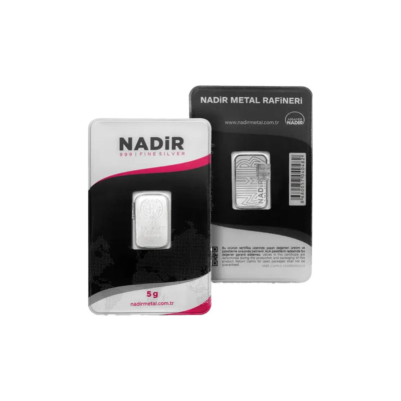 Sztabka srebra 5g | Nadir Metal Rafineri Sztabka srebra 5g | Nadir Metal Rafineri