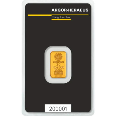 Heraeus Kinebar 2g Investment Gold Bar