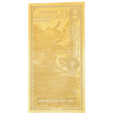 Złoty Banknot 1 Arizona Goldback Gold Note, 1/1000 uncji - front