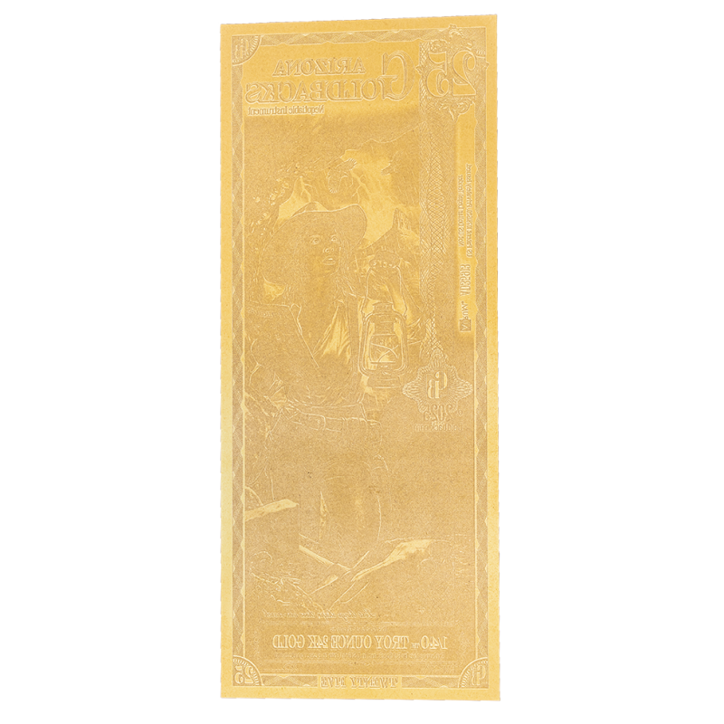 Złoty Banknot 25 Arizona Goldback Gold Note, 1/40uncji - back Złoty Banknot 25 Arizona Goldback Gold Note, 1/40uncji - back