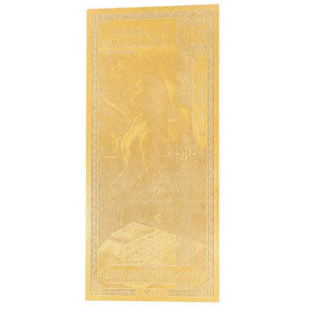 Złoty Banknote 50 Arizona Goldback Gold Note, 1/20 uncji - Rückseite Złoty Banknote 50 Arizona Goldback Gold Note, 1/20 uncji - Rückseite