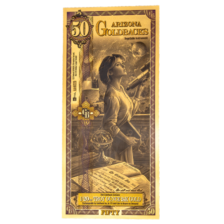 Złoty Banknote 50 Arizona Goldback Gold Note, 1/20 uncji - Vorderseite Złoty Banknote 50 Arizona Goldback Gold Note, 1/20 uncji - Vorderseite