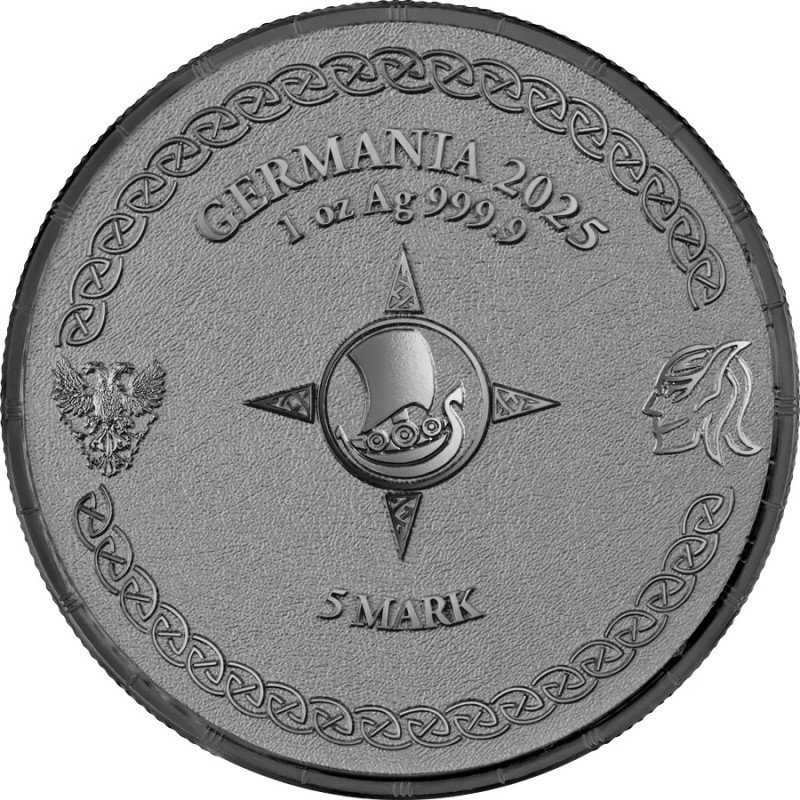 Ragnarök Silver Coin: Logi 2025, 1 oz (Black BU) - obverse Ragnarök Silver Coin: Logi 2025, 1 oz (Black BU) - obverse