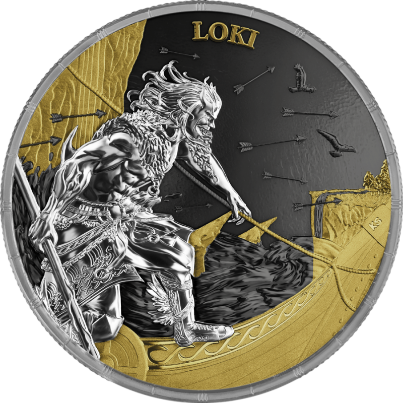 Srebrna Moneta Ragnarök: Sköll & Hati 2024 Geminus, 2x 1 uncja - rewers Srebrna Moneta Ragnarök: Sköll & Hati 2024 Geminus, 2x 1 uncja - rewers