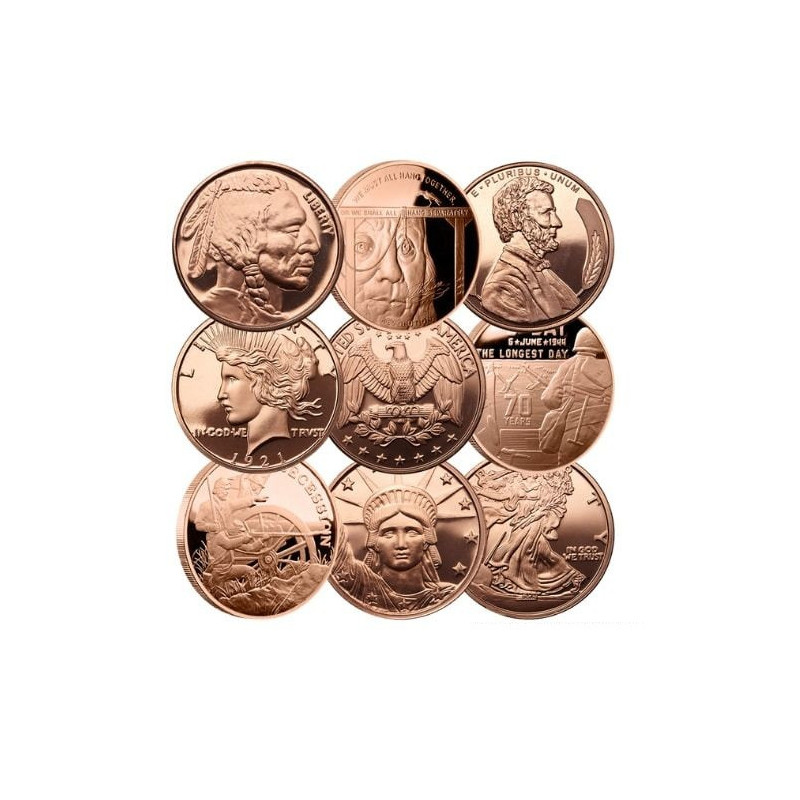 Kupfer-Investitionsmedaille - Zufällig -1 oz.