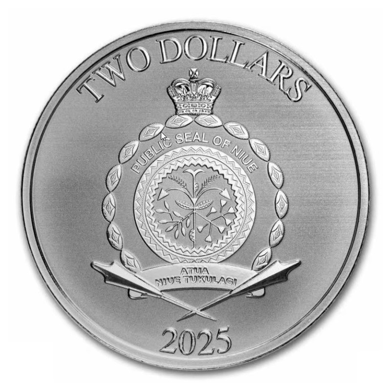 Srebrna Moneta Disney Seasons Greetings 2025, 1 uncja - awers