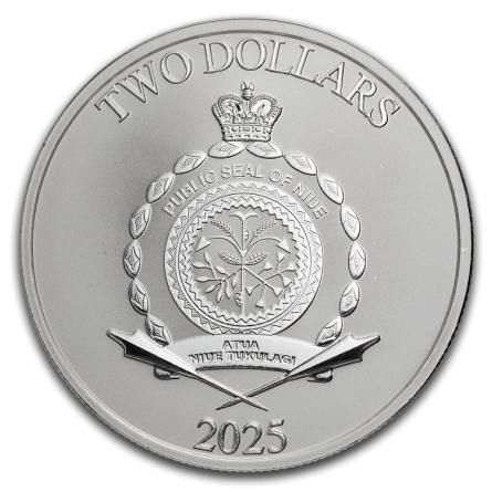 Srebrna Moneta Marvel Captain America vs Thanos 2025, 1 uncja - rewers