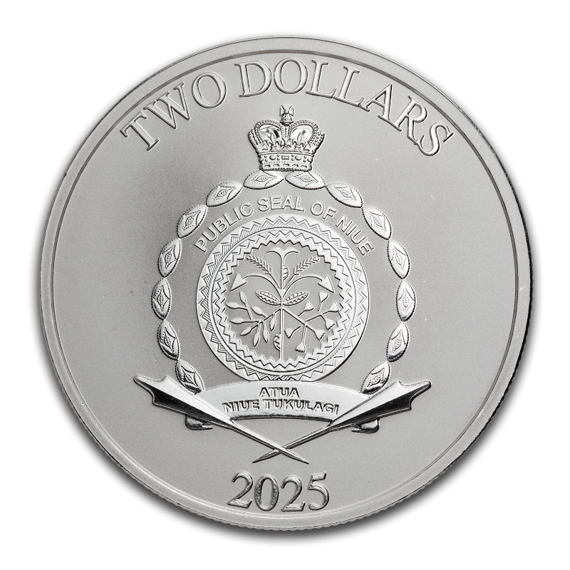 Srebrna Moneta Marvel Captain America vs Thanos 2025, 1 uncja - awers