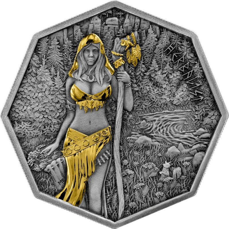 Srebrna Moneta Witchcraft: Herbalist Ritual 2025, 1 uncja - rewers