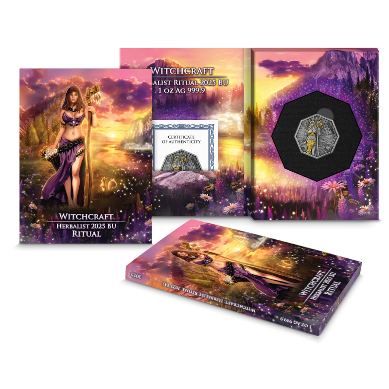 Srebrna Moneta Witchcraft: Herbalist Ritual 2025, 1 uncja - box
