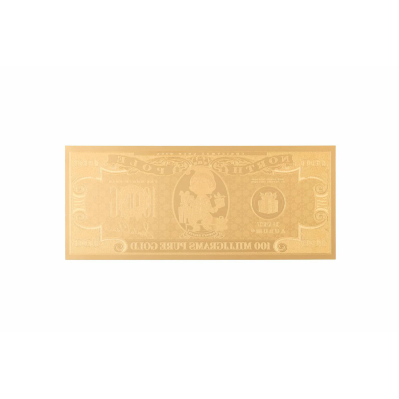 Gold Aurum Santa's Helper Banknote, 100 Milligramm - Rückseite