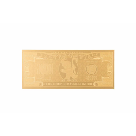 Gold Aurum Gingerbread Man Banknote, 100 milligrams