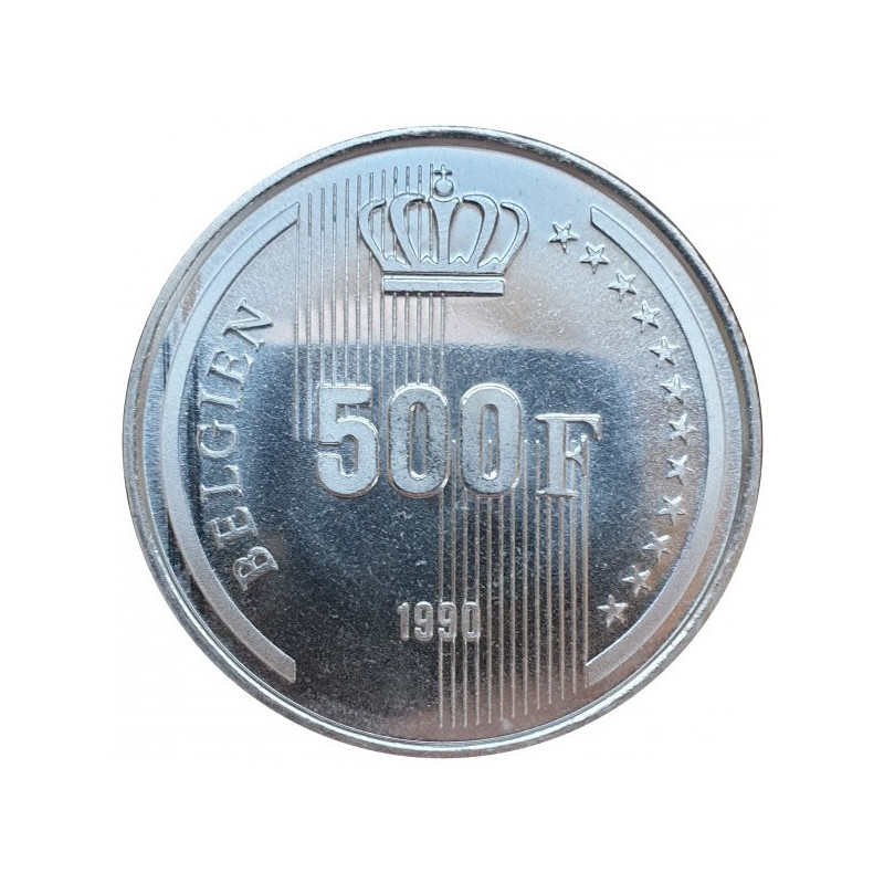 Срібна монета Бельгія 500 франків, 1990-1991 роки, 22,85 грам - 1