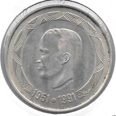 Срібна монета Бельгія 500 франків, 1990-1991 роки, 22,85 грам - 3