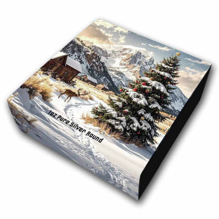 Srebrny Medal Western Santa (Box & COA), 1 uncja - box 2 Srebrny Medal Western Santa (Box & COA), 1 uncja - box 2