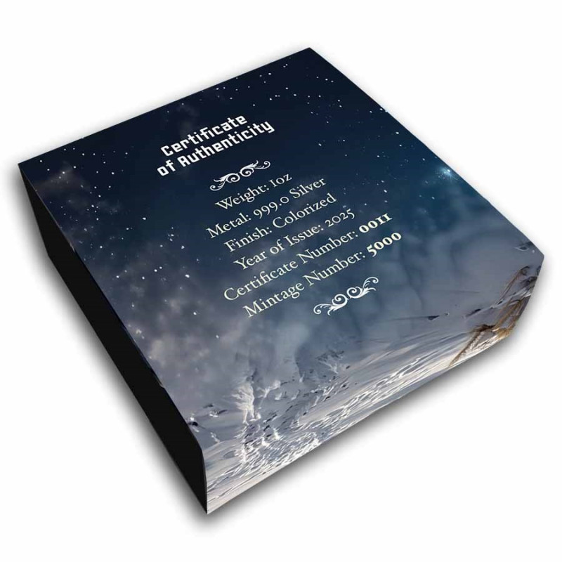 Srebrny Medal Western Santa (Box & COA), 1 uncja - box 3 Srebrny Medal Western Santa (Box & COA), 1 uncja - box 3