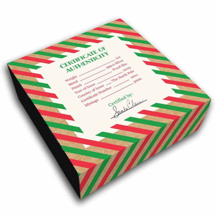 Srebrny Medal Santa & Reindeer (Box & COA), 1 uncja - box 3