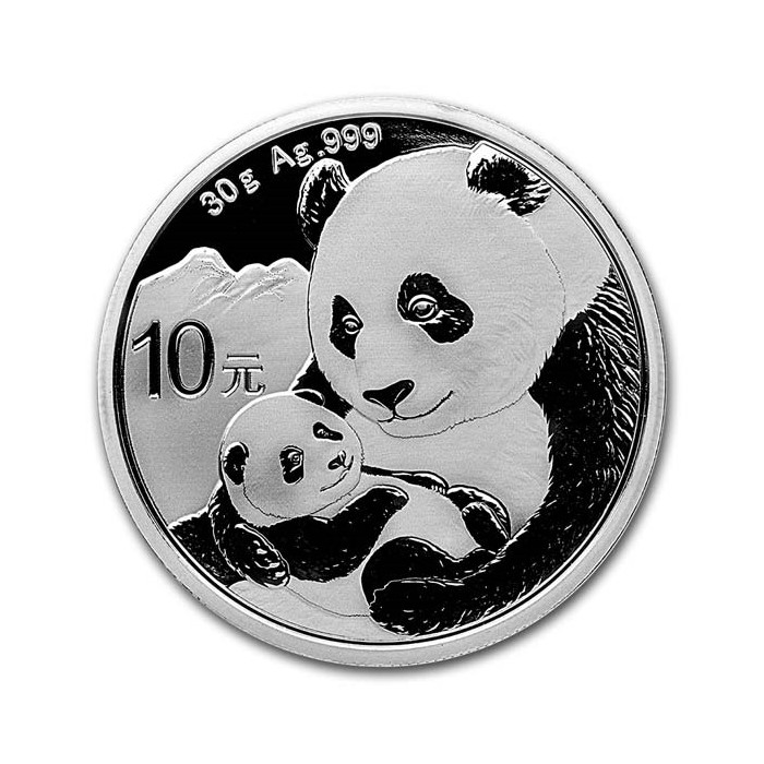 China Panda 2019 Silver Coin, 1 oz - reverse side China Panda 2019 Silver Coin, 1 oz - reverse side