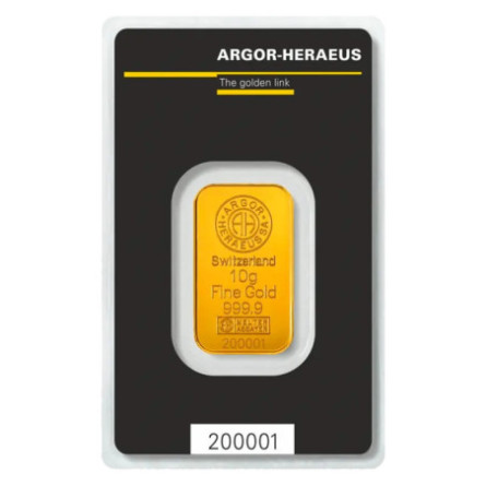 Argor-Heraeus 10g Investment Gold Bar