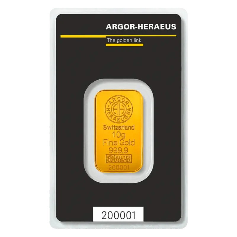 Złota Sztabka Inwestycyjna Argor-Heraeus 10g