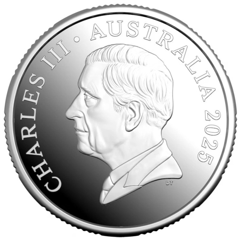 RAM Bluey Christmas 2025 silver coin, 11.66 grams - obverse RAM Bluey Christmas 2025 silver coin, 11.66 grams - obverse
