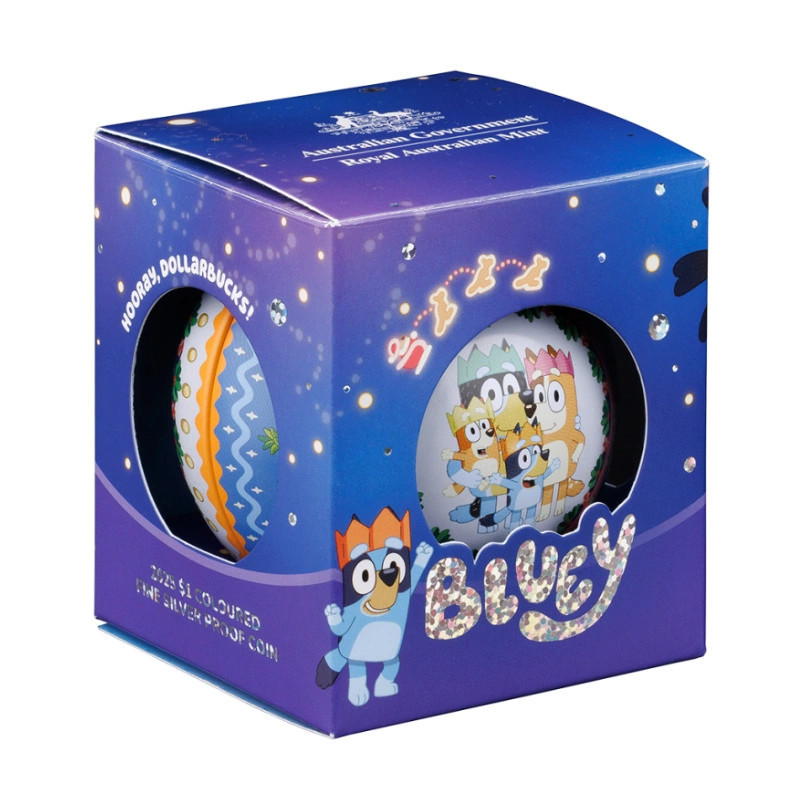 Srebrna Moneta RAM Bluey Christmas 2025, 11,66 grama - box 2