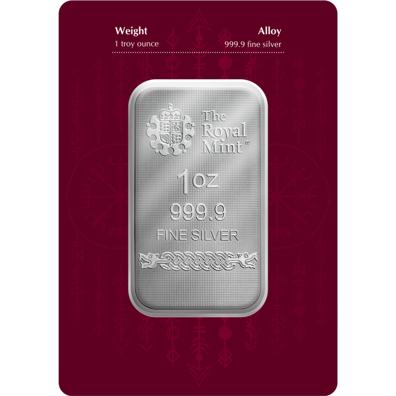 Norse Gods Silver Bar - Loki, 1 oz - back Norse Gods Silver Bar - Loki, 1 oz - back