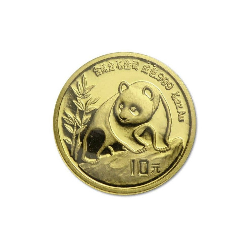 China Panda 1990 Gold Coin, 1/10 ounce - reverse side China Panda 1990 Gold Coin, 1/10 ounce - reverse side