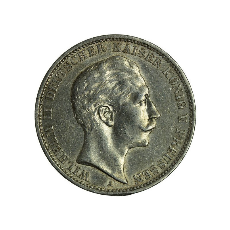 Silbermünze Deutsches Reich 3 Mark Wilhelm II, 16,67 Gramm - Rückseite 2 Silbermünze Deutsches Reich 3 Mark Wilhelm II, 16,67 Gramm - Rückseite 2