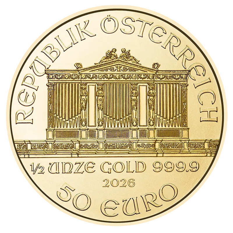 1/2 oz Vienna Philharmonic Gold Coin | 2026