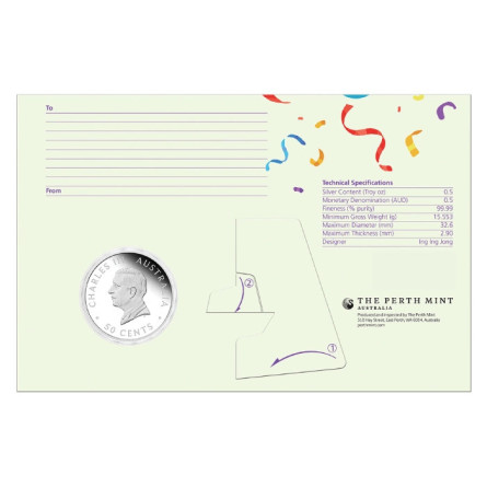 Silber Happy Birthday 2026 Proof-Münze, 1/2 Unze. Silber Happy Birthday 2026 Proof-Münze, 1/2 Unze.