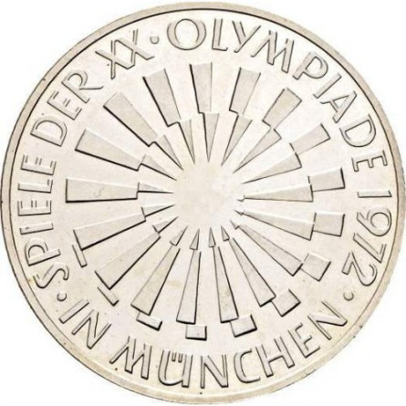 Srebrna Moneta Niemcy, 10 Marek 1951-1974, 15,5 grama - rewers