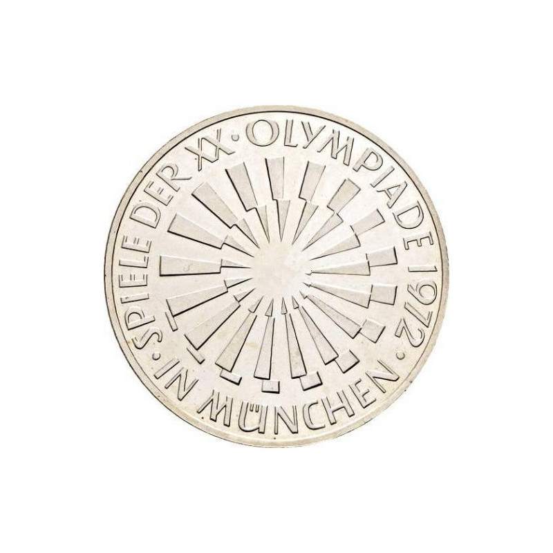 Silbermünze Deutschland, 10 Mark 1951-1974, 15,5 Gramm – Rückseite