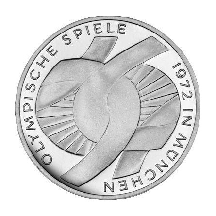 Srebrna Moneta Niemcy, 10 Marek 1951-1974, 15,5 grama - rewers