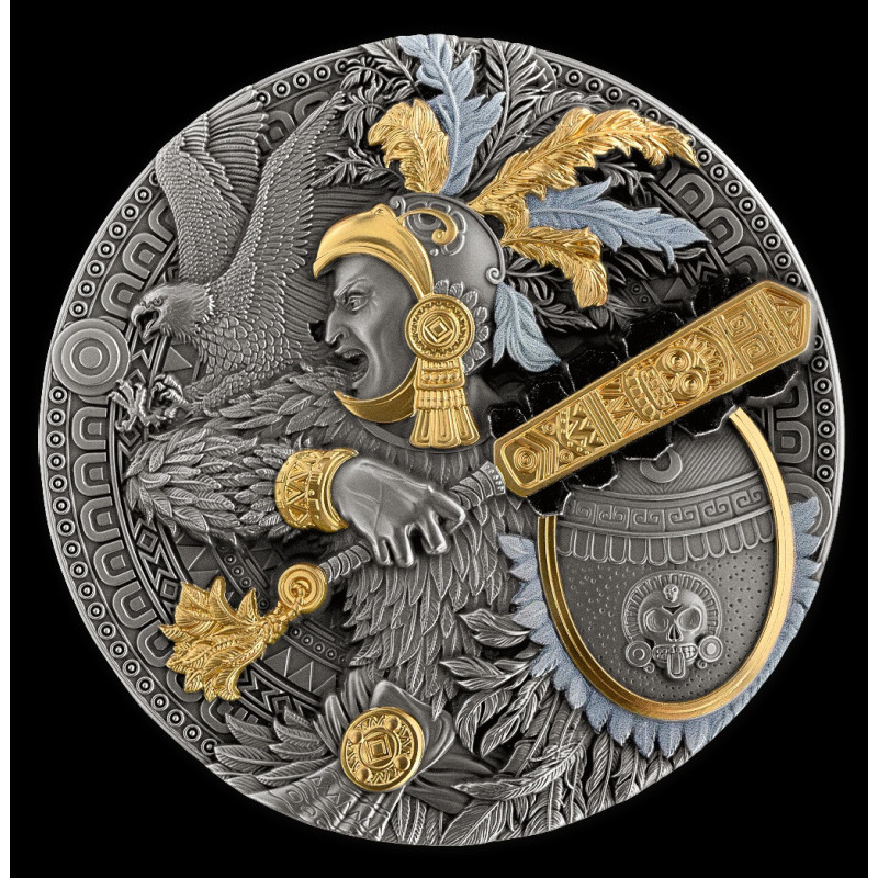 Srebrna Moneta Eagle Warrior, 2 uncje - rewers