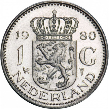 Srebrna Moneta Holandia 1 Gulden 1954-1967, 6.5 gramów - rewers