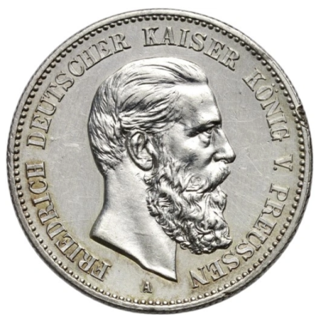 Silver Coin German Empire 3 Marks Wilhelm II, 16.67 grams Silver Coin German Empire 3 Marks Wilhelm II, 16.67 grams
