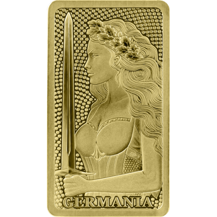 Złota Sztabka Germania Mint, 1/100 uncji front