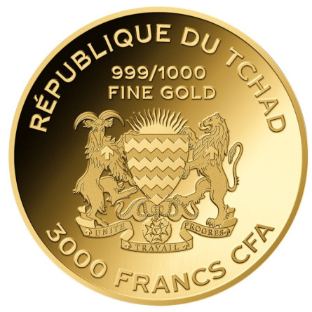 Złota Moneta Czad, Coca Cola - Miś Polarny, 1/1000 uncji - rewers