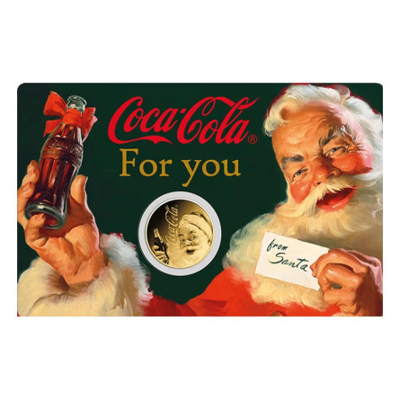 Chad Goldmünze, Coca Cola - Weihnachtsmann, 1/1000 Unze - Vorderseite Chad Goldmünze, Coca Cola - Weihnachtsmann, 1/1000 Unze - Vorderseite