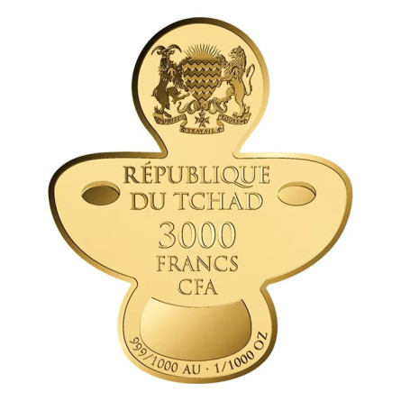 Złota Moneta Czad, Smoczek, 1/1000 uncji - rewers