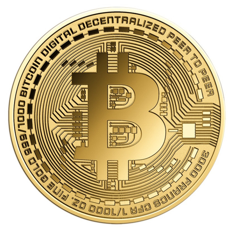 Tschad-Goldmünze, Bitcoin, 1/1000 Unze - Rückseite
