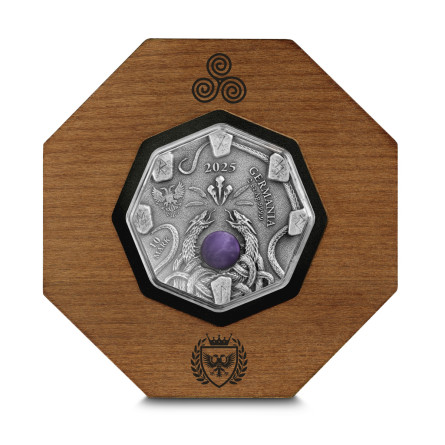 Hexerei Silbermünze: Herbalist 2025 UHR, 2 oz - Box 2 Hexerei Silbermünze: Herbalist 2025 UHR, 2 oz - Box 2