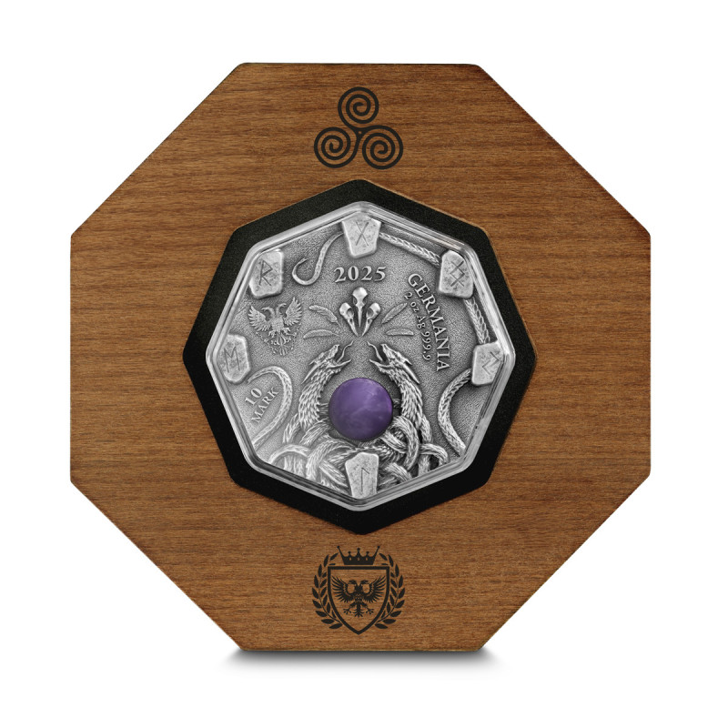 Hexerei Silbermünze: Herbalist 2025 UHR, 2 oz - Box 2 Hexerei Silbermünze: Herbalist 2025 UHR, 2 oz - Box 2