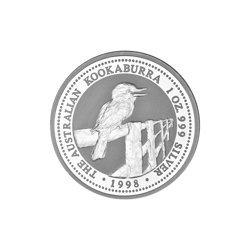 Srebrna Moneta Australian Kookaburra 1998, 1 uncja - rewers