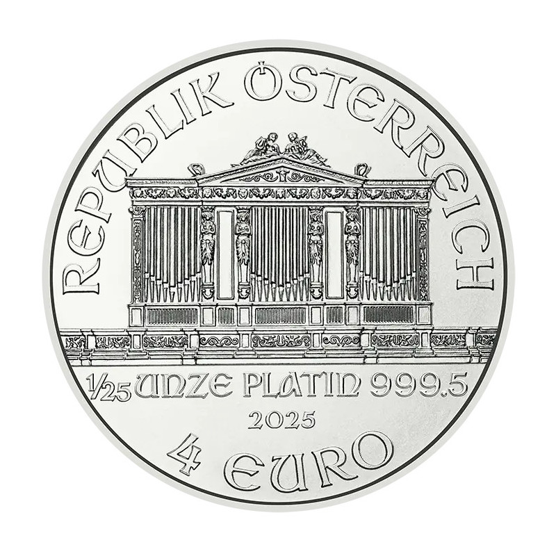 2026 1/25 oz Wiener Philharmoniker Platinmünze