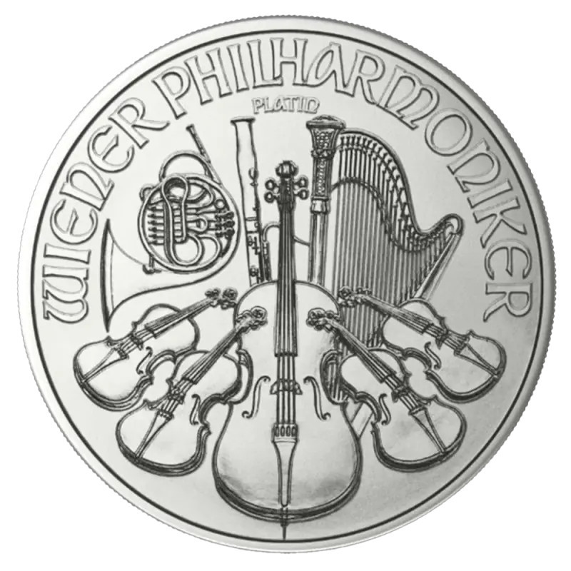 2026 1/25 oz Wiener Philharmoniker Platinmünze