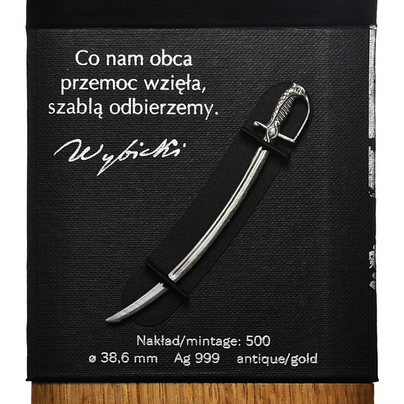 Srebrny Medal Husaria IV Antique Gold, 1 uncja - box 3 Srebrny Medal Husaria IV Antique Gold, 1 uncja - box 3