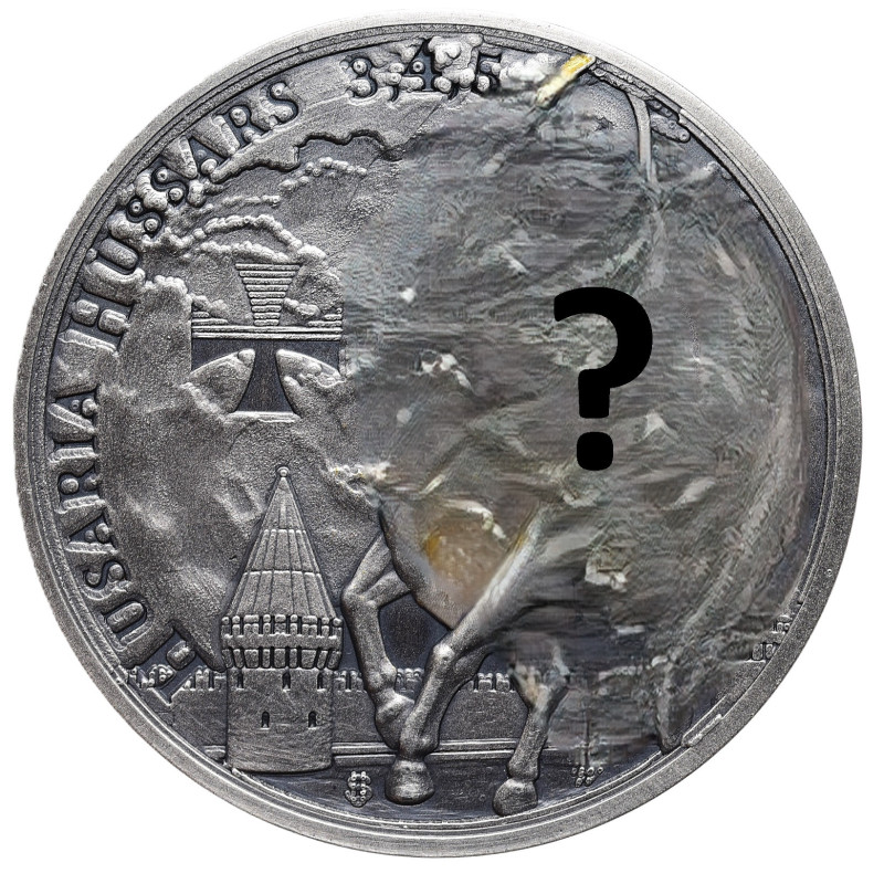 Srebrny Medal Husaria IV Antique Gold, 1 uncja - rewers Srebrny Medal Husaria IV Antique Gold, 1 uncja - rewers