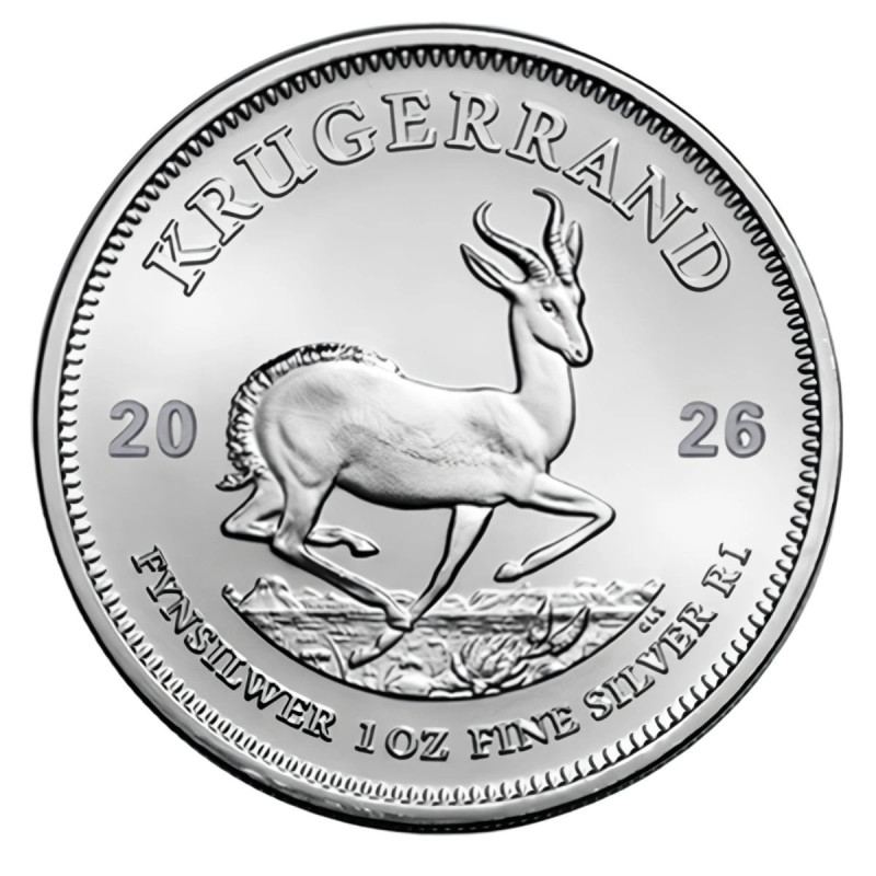 Silver Krugerrand Coin, South Africa 2026, 1 oz. Silver Krugerrand Coin, South Africa 2026, 1 oz.
